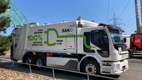 Popelářský vůz na elektropohon